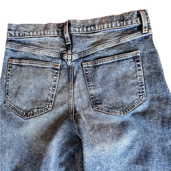 Gap High Rise Stride Wide-Leg Ankle Jeans Sz 30/10P Medium Indigo Wash Cotton - Picture 5 of 8